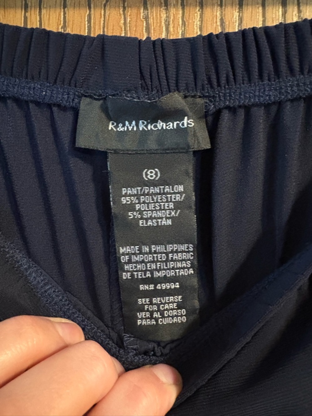 R&M Richard’s Navy Blue with Sequin Blouse and Pant Set- Mother of the Groom - Picture 6 of 8